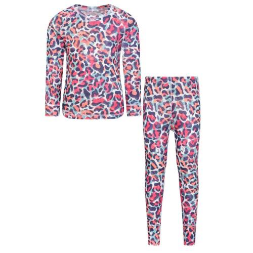 Mountain Warehouse Childrens/Kids Talus Animal Print Base Layer Set