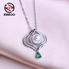 Fashion Green Pearl Necklace Ladies Pendant For Women Girl Cubic Zirconia Necklace Jewelry Gift