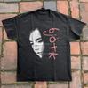 Футболка Bjork Ретро Футболка с логотипом Bjork 90-х Альтернативный Арт Поп Рубашка Унисекс Футболка
