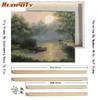 RUOPOTY DIY Painting By Numbers Acrylic Paint By Numbers Landsacpe Oil Painting Modern Wall Art Canvas Painting 40x50CM With DIY Frame