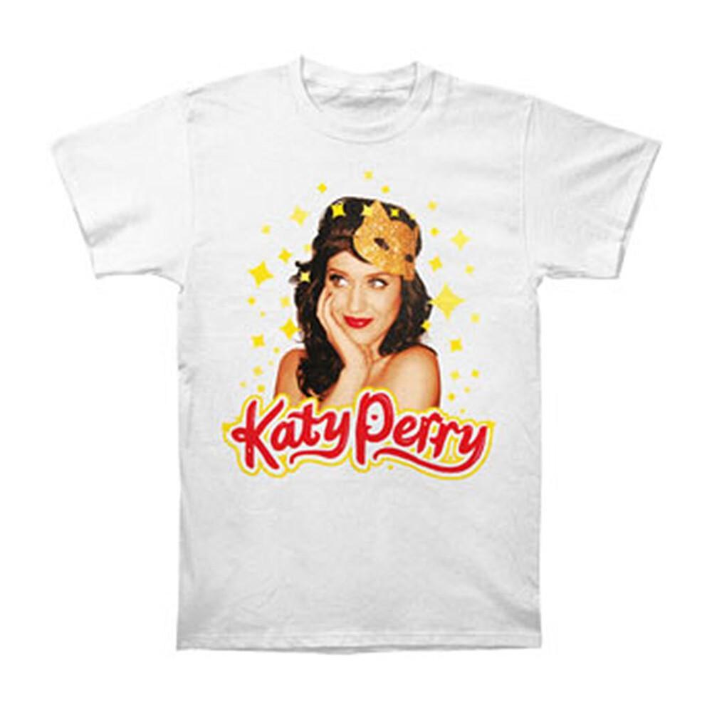 Мужская футболка Katy Perry Kitty Mask 09 Tour Белая Унисекс