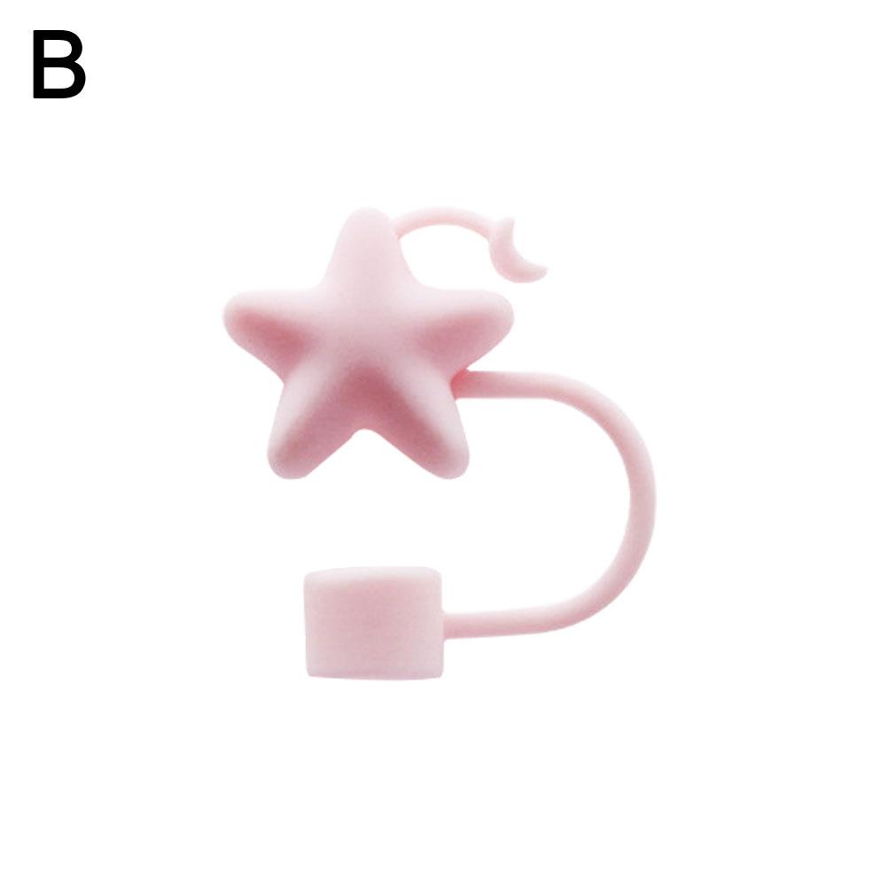 Cute Straw Covers Cap For Cup Compatible Silicone Reusable Straw Tips 10mm For Drinking Straw Topper Decoration
