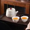 Чайник луч один горшок и две чашки жирный нефрит фарфор легкая роскошь набор для чая кунг-фу чашка Куайкэ высококлассная парчовая коробка подарочная коробка