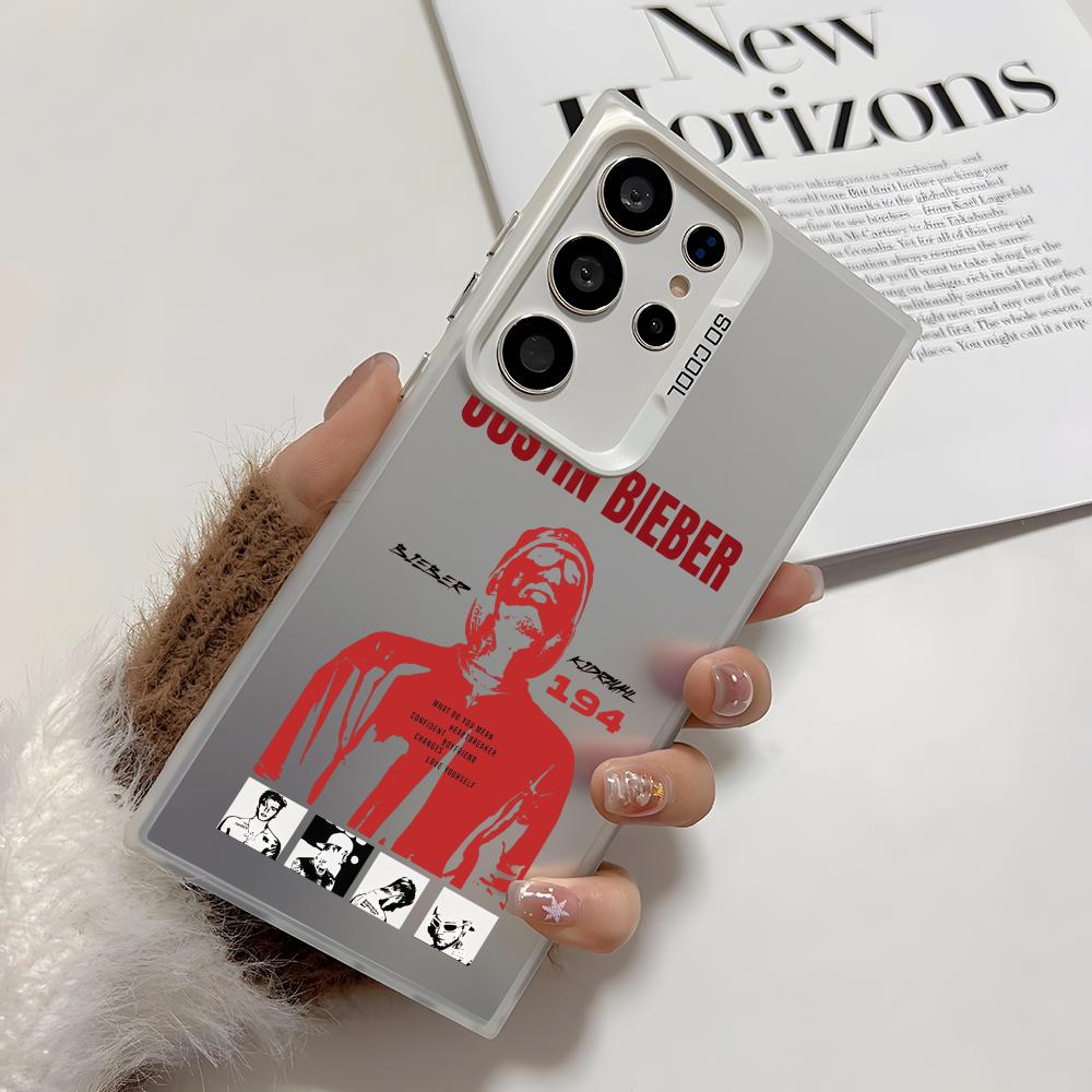 Чехол для телефона певца J-Justin B-Bieber для Samsung Galaxy S25 Edge S24 S23 S22 S21 S20 Ultra Funda Силиконовый Серебряный Чехол