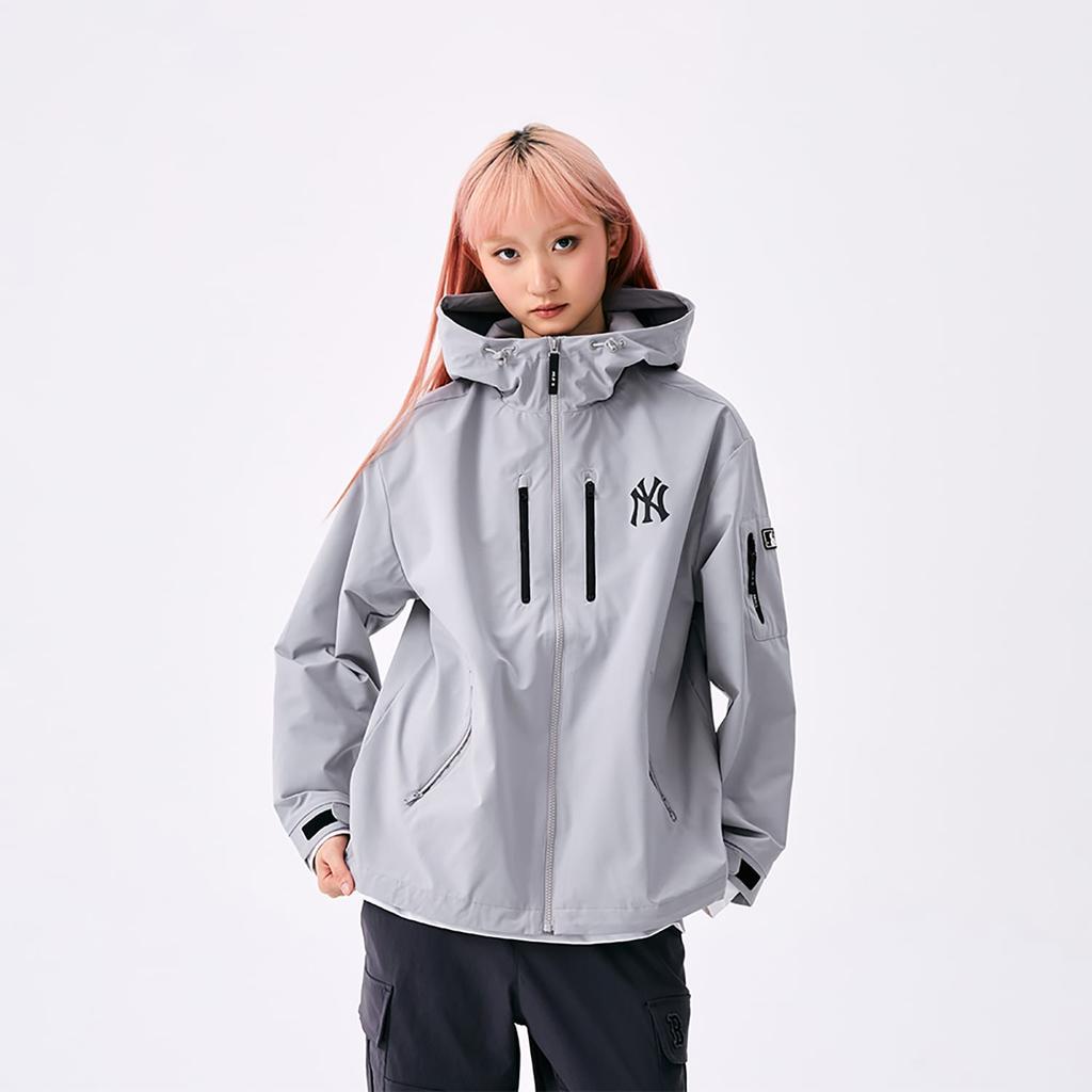 MLB New York Yankees Basic Collection SS25 Trench Coat Unisex Light Gray 3AWJB0351-50GRL