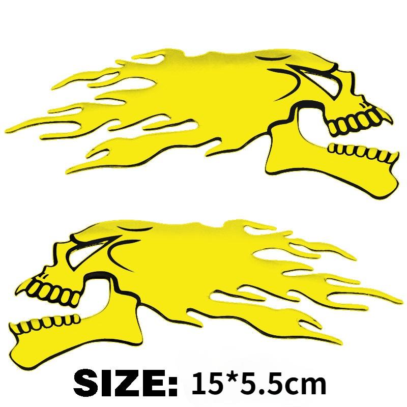 2 шт./пара Хэллоуин 3D Серебряный Хром Призрак Голова Черепа Авто Мотоцикл Стикер Автомобиля Стайлинг Украшения Эмблема Наклейки Наклейки