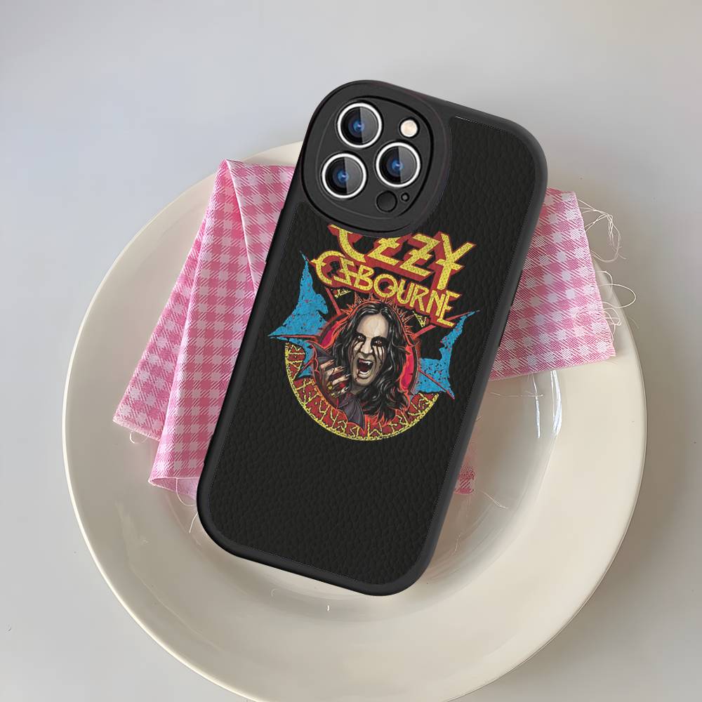 O-Ozzy Osbourne Band Phone Case For IPhone 16 15 14 13 Pro Max 11 12 Plus Leather Silicone Cover