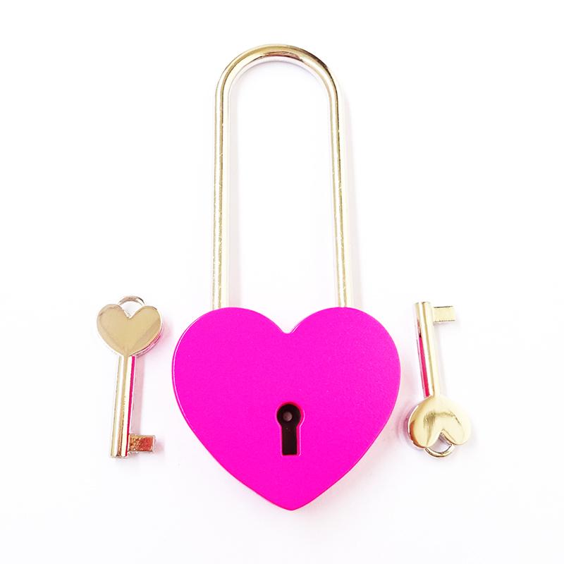 NEWEST Hot Selling Metal Colorful Big Working Heart Love Padlock