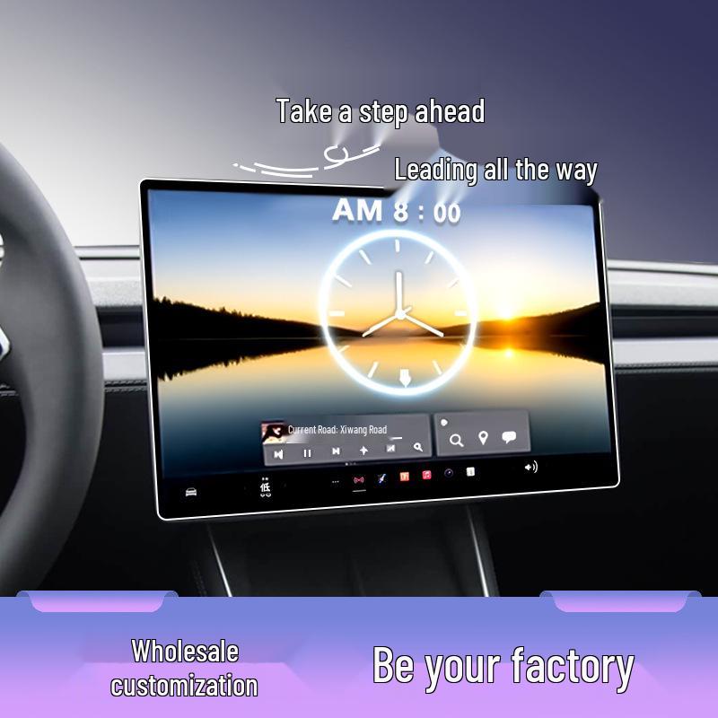 Защитное стекло для экрана навигатора заднего сиденья Tesla Model Y - Полное покрытие (26 моделей, Новинки 2026 года)
