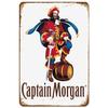 Металлические жестяные таблички Captain Morgan, Настенный плакат, Значок-табличка, Винтажная железная картина, Декор для гаража, кафе, мужской комнаты, клуба, бара