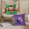 A Funny Cartoon Animals Cushion Cover Inches Farmhouse Decor Home Throw Pillow Covers For Couch Decorations