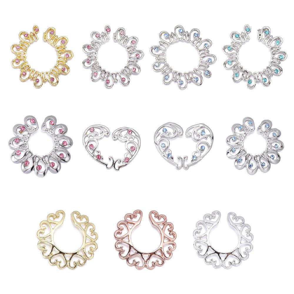 Хирургическая сталь, искусственный пирсинг, украшения для тела, искусственные соски, непирсинг, поддельное кольцо для сосков, не пирсинг