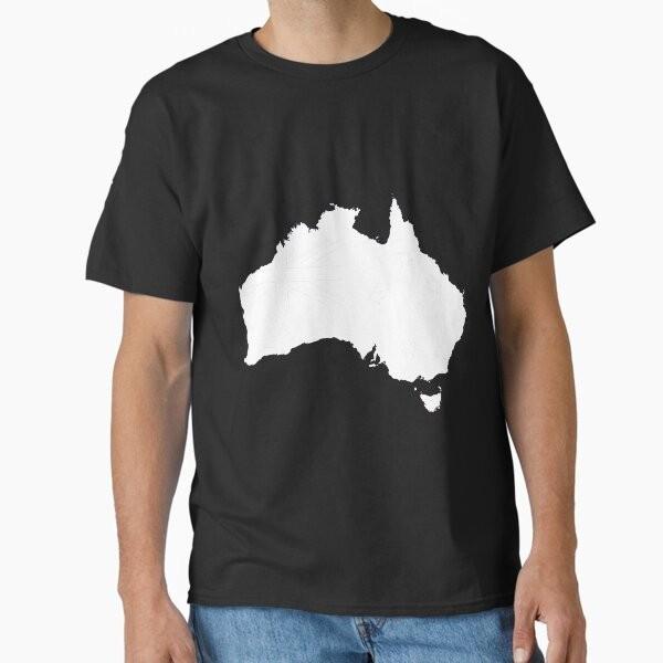 Australia Map Classic TShirt Made In UsaAus TShirt S2xl