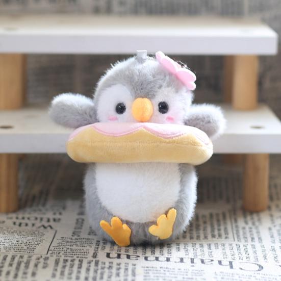 Doll Pendant Keychain Penguin Design Bright Colors Keyring Pendant Easy To Find Keys Fine Sewn Keychain Charm