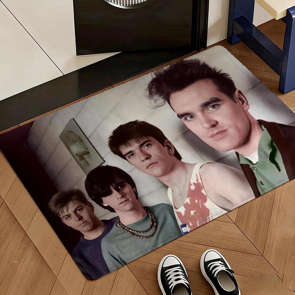 The S-smiths Band Floor Mat Soft Flannel Rug Non-Slip Absorbent Mat For Bathroom Bedroom Home Decor