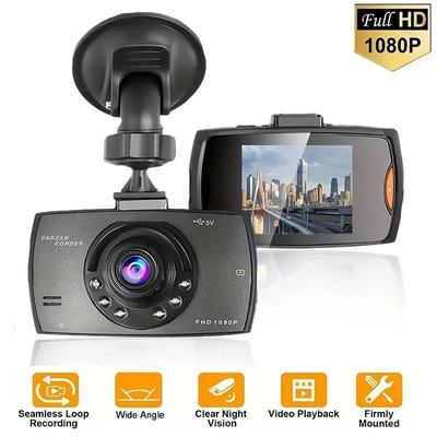 2,4-дюймовая автомобильная видеокамера DVR, широкоугольная, с ночным видением, HD-видеорегистратор, подходит для всех моделей автомобилей.