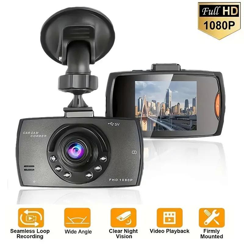 2,4-дюймовая автомобильная видеокамера DVR, широкоугольная, с ночным видением, HD-видеорегистратор, подходит для всех моделей автомобилей.