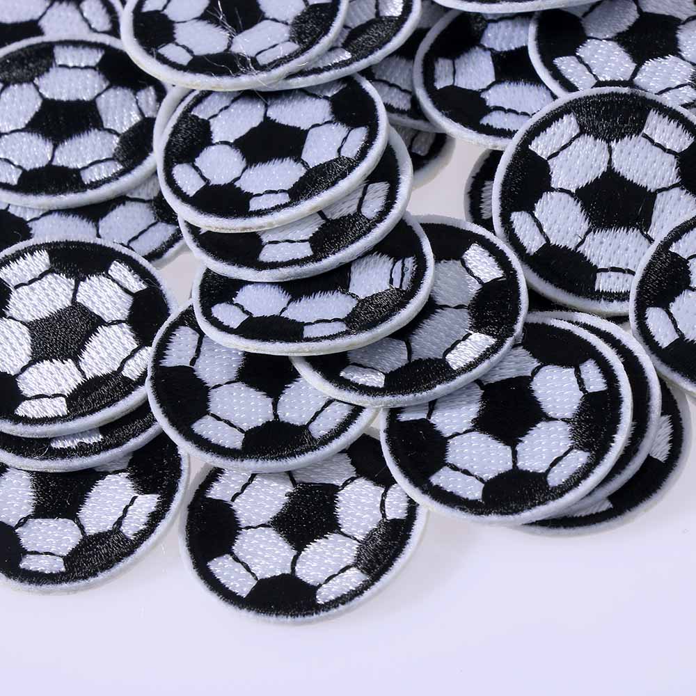 10pcs/lot Hot Clothes Garment Supplier Iron On Stickers Football Patches Embrioidered Appliques