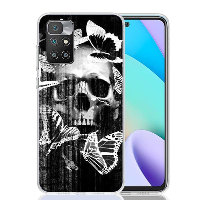 Retro Skull Butterfly Phone Case for Samsung Galaxy A17 A16 A15 A14 A13 A57 A56 A55 A54 A53 A37 A36 A35 A34 A33 A26 A25 A24 A23