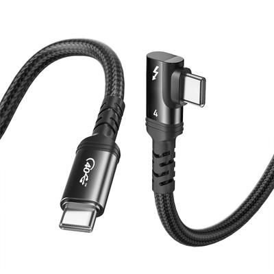 Thunderbolt 4 240 Вт Быстрый 8K 40 Гбит/с Данные Совместимый с iPhone iPhone 0,5 м Кабель с Прямым Углом, Зарядка, Поддержка, Передача, Type-C и Type-C Кабель,