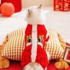 Chinese New Year Pet Clothes To Keep Warm In Autumn and Winter Into a Kitten Chinese New Year Festive Dog Yorkshire Small Dog Cat Clothing