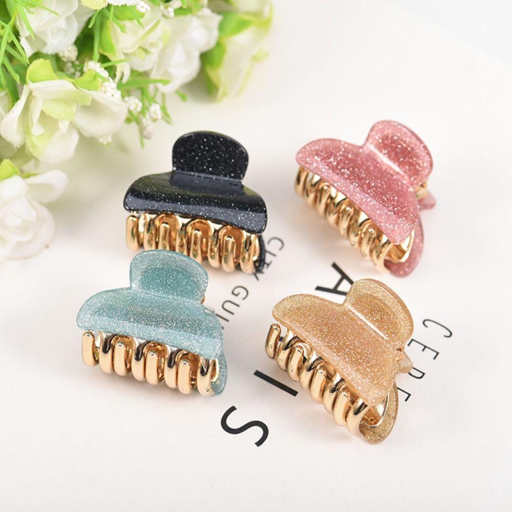 Barrette Acrylic Hair Clip Candy Colors Butterfly Hair Clip Cute Hairpin Clamp  Women Girl