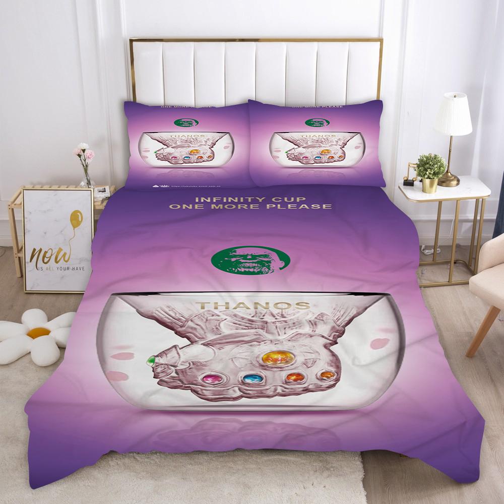 Marvel Comics Человек-паук Аниме Комплект постельного белья Пододеяльник Полиэстер Подходит для детей и взрослых Комплект из 3 предметов