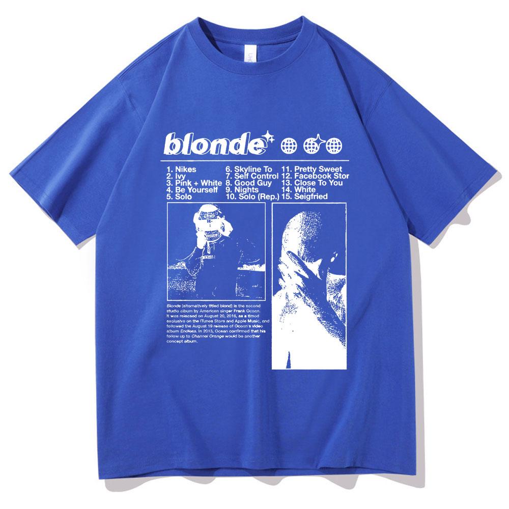 Best Famous Rapper Frank Hip Hop Oversized T Shirts Ocean Fashion Streetwear Unisexs Blond Tshirt Unisex Women Vintage Casual Tees