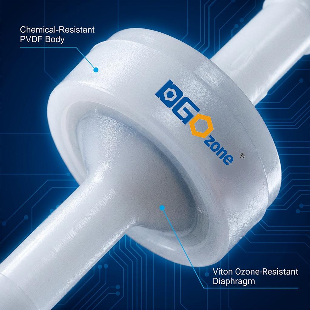 PVDF Check Valve Non Return Valve Diaphragm One-way Connector for Coffee Machines Small Appliances High Temperature Resistant