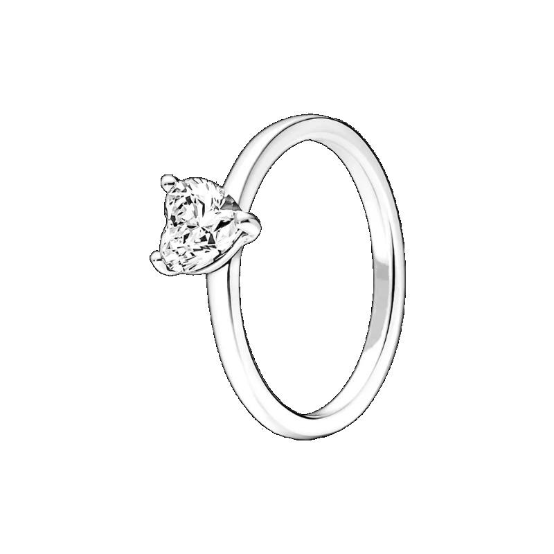 Кольцо из стерлингового серебра 925 пробы, подвески, сделай сам, сердце, золотое сердце, белая роза, кольца для женщин, украшения для вечеринок