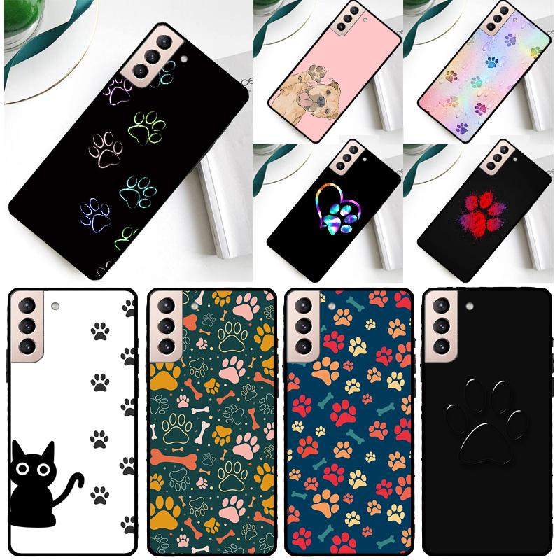 Чехол для телефона с лапкой собаки и кошки для Samsung Galaxy S24 Ultra S25 Ultra S9 S10 S20 S21 S22 S23 Plus S24 FE