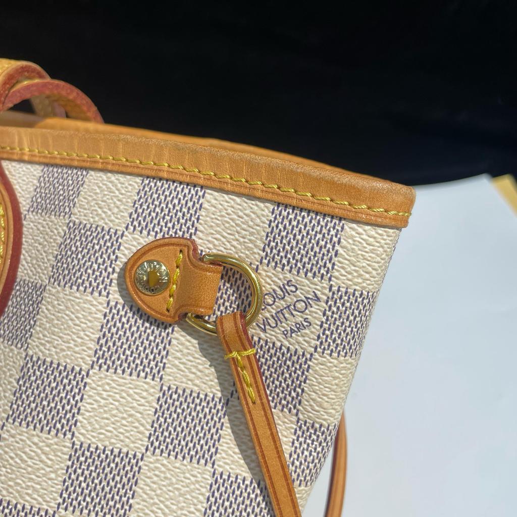 [Pre-Owned] Neverfull PM Checkerboard Coated Canvas Leather Tote Bag - Very Good #1P64B72