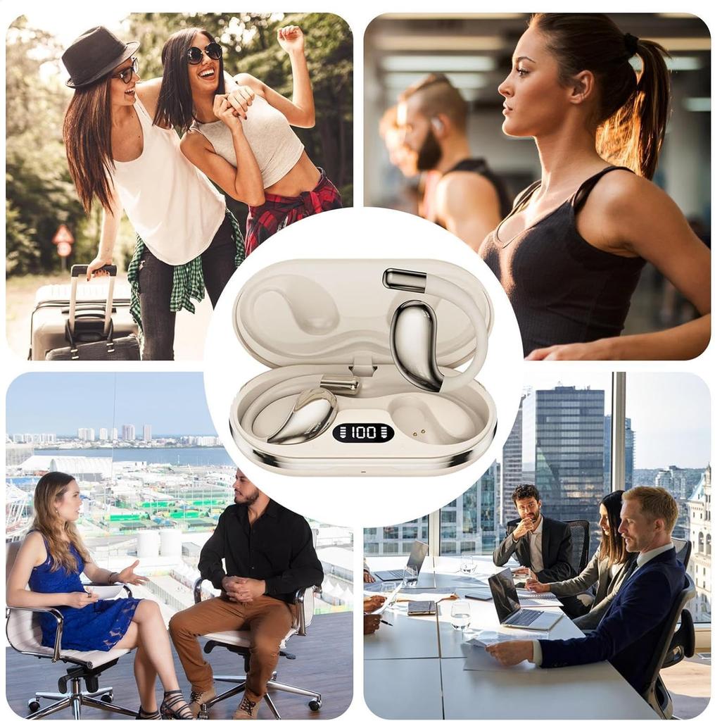 Xiaomi Open Wireless Earbuds Earphones Wireless Bluetooth 5.4 with Mic, IPX5 Waterproof, 40H Playtime, Ear Hook Workout Earphones