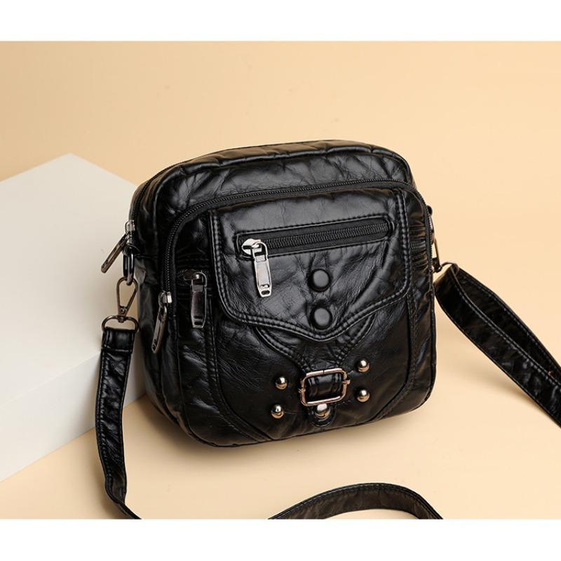 Soft Leather Small Bag, Ladies' Casual Shoulder Crossbody Bag, Mobile Phone Bag, Mini Small Bag