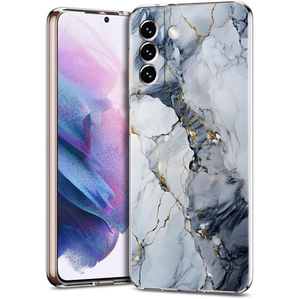Модный Чехол Для Телефона С Мраморным Узором Для Samsung Galaxy S24 Ultra S23 FE S22 S20 S21 5G S10 S9 Plus S10E S8 Силиконовый Прозрачный Чехол