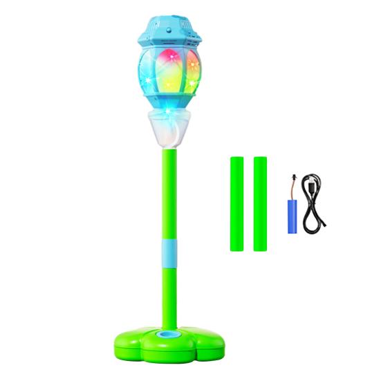 Automatic Bubble Machine for Kids Bubble Blower with Lights And Music Adjustable Height 17-38 Inches Vertical Bubble Tower Stand Hands-Free
