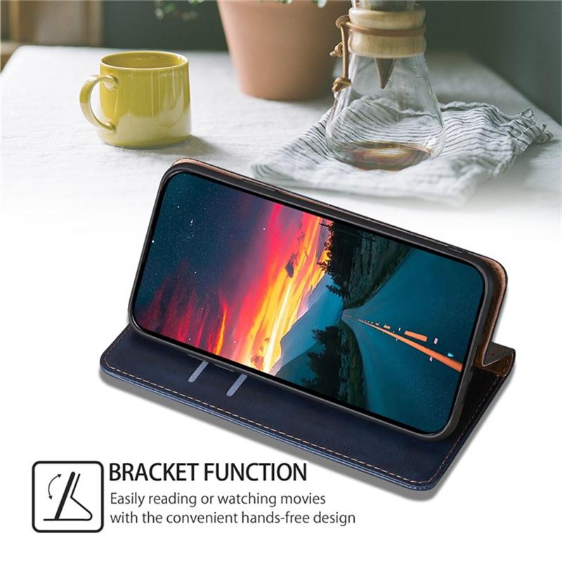 Solid Color Case for Honor Play 50 Plus 5G/Play 8T 5G/X7b 4G/90 Smart Cover Folio Flip PU Leather Phone Protector