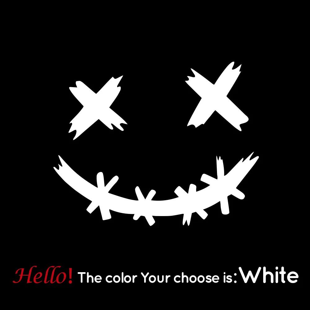 Наклейка на автомобиль Наклейки с улыбающимся лицом демона Наклейки на мотоциклетный шлем Светоотражающая Водонепроницаемая Наклейка с улыбающимся лицом Украшение кузова автомобиля