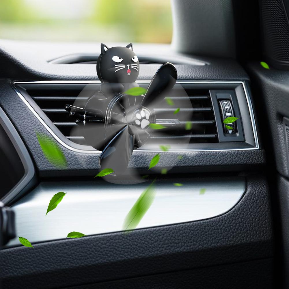Little Duck Car Aromatherapy Air Outlet Car Ornament Rotating Pilot Rotating Propeller Dog Pilot Auto Interior Perfume Diffuser