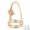 Women Finger Nail  Electroplated Copper Fashionable Fingernail Rings Nail Art Accessory