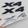 3D ABS Chrome Black Car Letters Logo X4 Emblem Badge Auto Styling Rear Trunk Sticker Decals Accessories For BMW G01 G02 F26 M40i uo2