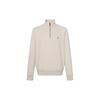 Polo Ss24 Однотонный с вышивкой маленького пони Свитшот с длинным рукавом на молнии до середины Мужской свитшот Хаки 710929587-007