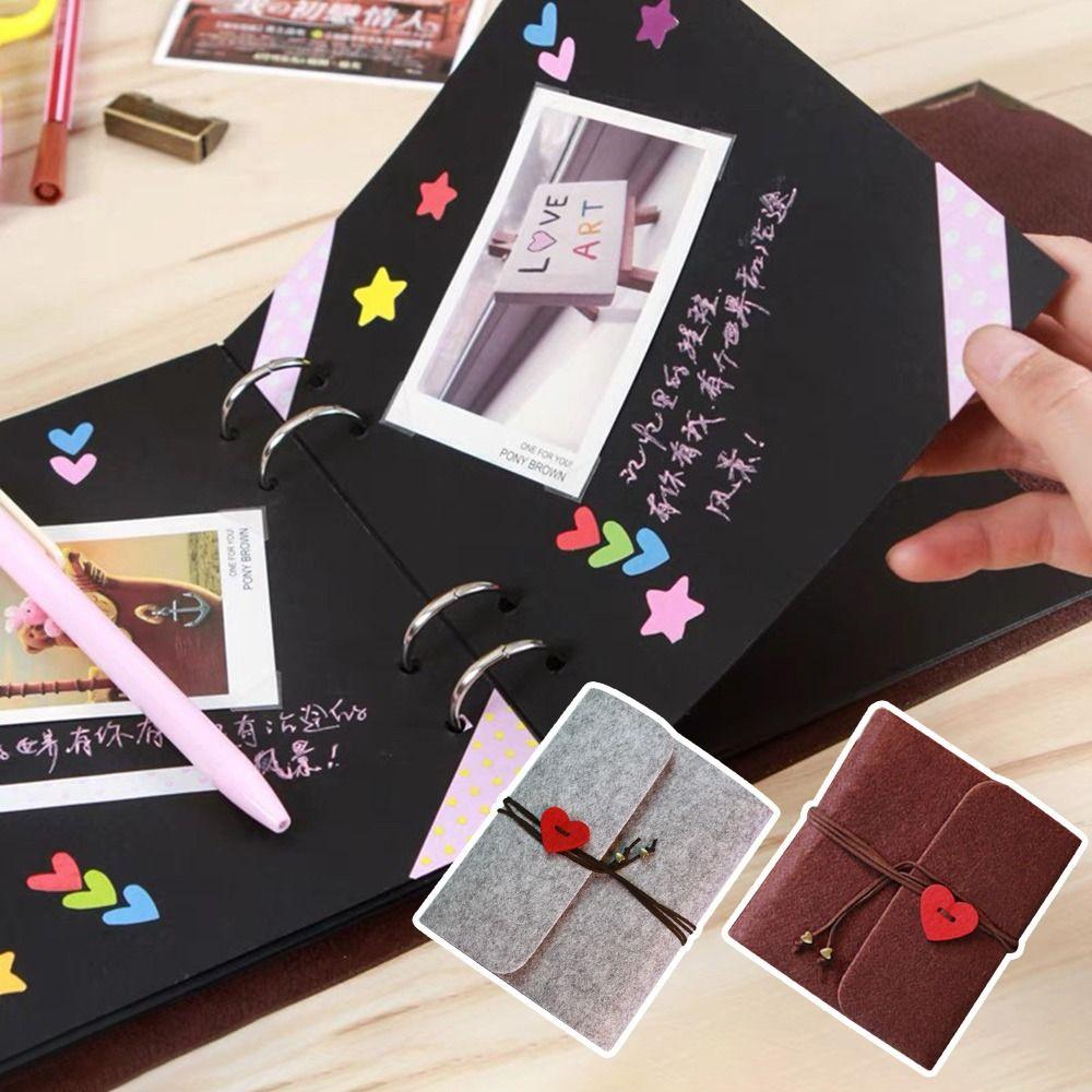 Альбом с фотографиями своими руками, бархатная обложка из фетра, детский памятный буклет, креативная открытка для показа