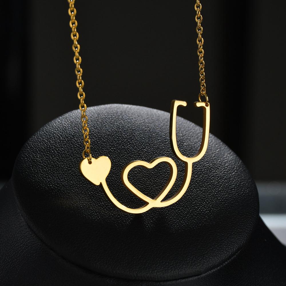 Atoztide Fashion Infinity Jesus Heartbeat Necklace For Women Stainless Steel Endless Forever Love Friendship Jewerly Gift