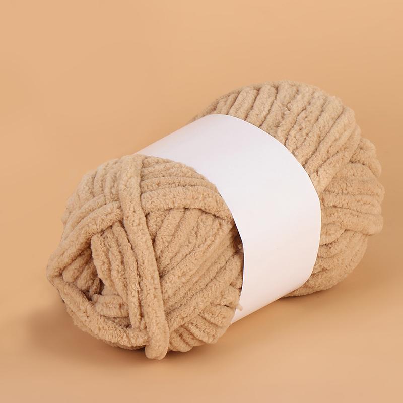 50g/ball Ice Strip Thread Yarn Colorful Coarse Wool Thread Chenille Thick Yarn for Hand Knitting DIY Crochet Scarf Hat Bib