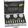 Hydraulic Pressure Test Kit, 250/400/600bar, 3 Gauges 11 Test Couplings 3 Test Hoses, Excavator Hydraulic Test Gauge Set with Portable Carrying Case
