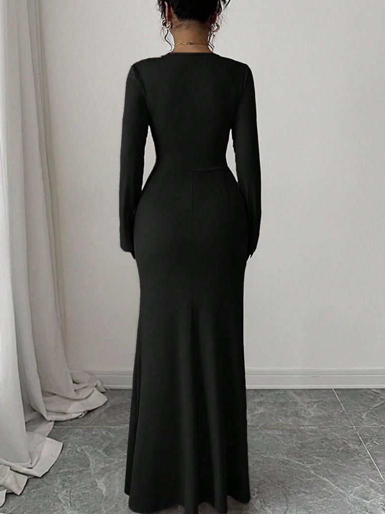 Элегантное вечернее платье большого размера с жемчугом и поясом, подчеркивающим талию, для женщин