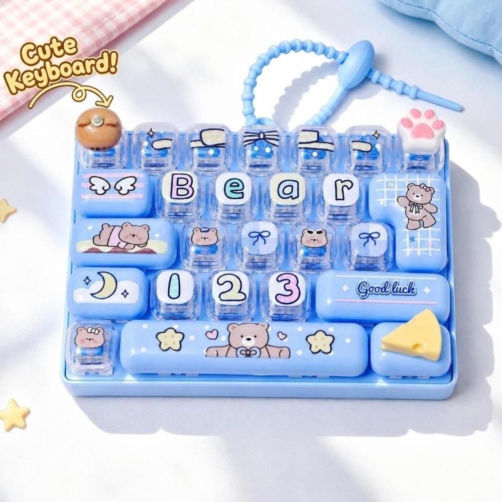 Plastic 26 Key Press Button Toy 26 Key Push Sensory Toy Bag Ornament
