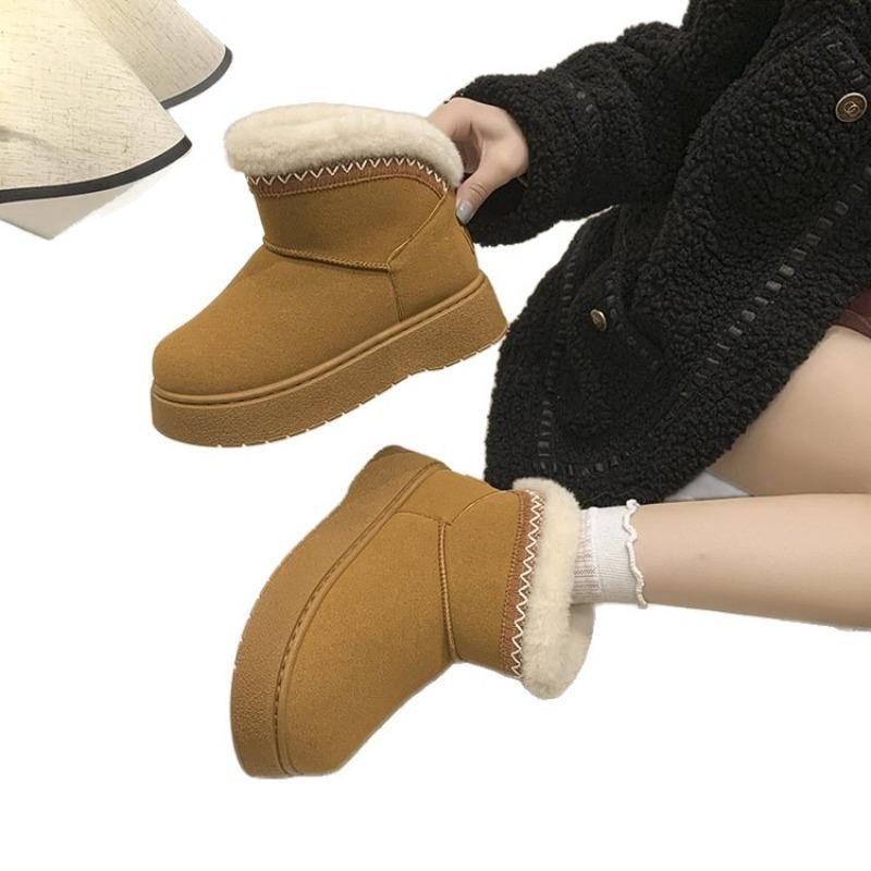New Fleece Cotton Shoes and Boots for Women, Warm, Short, Anti-slip and Super Soft Snow Boots
