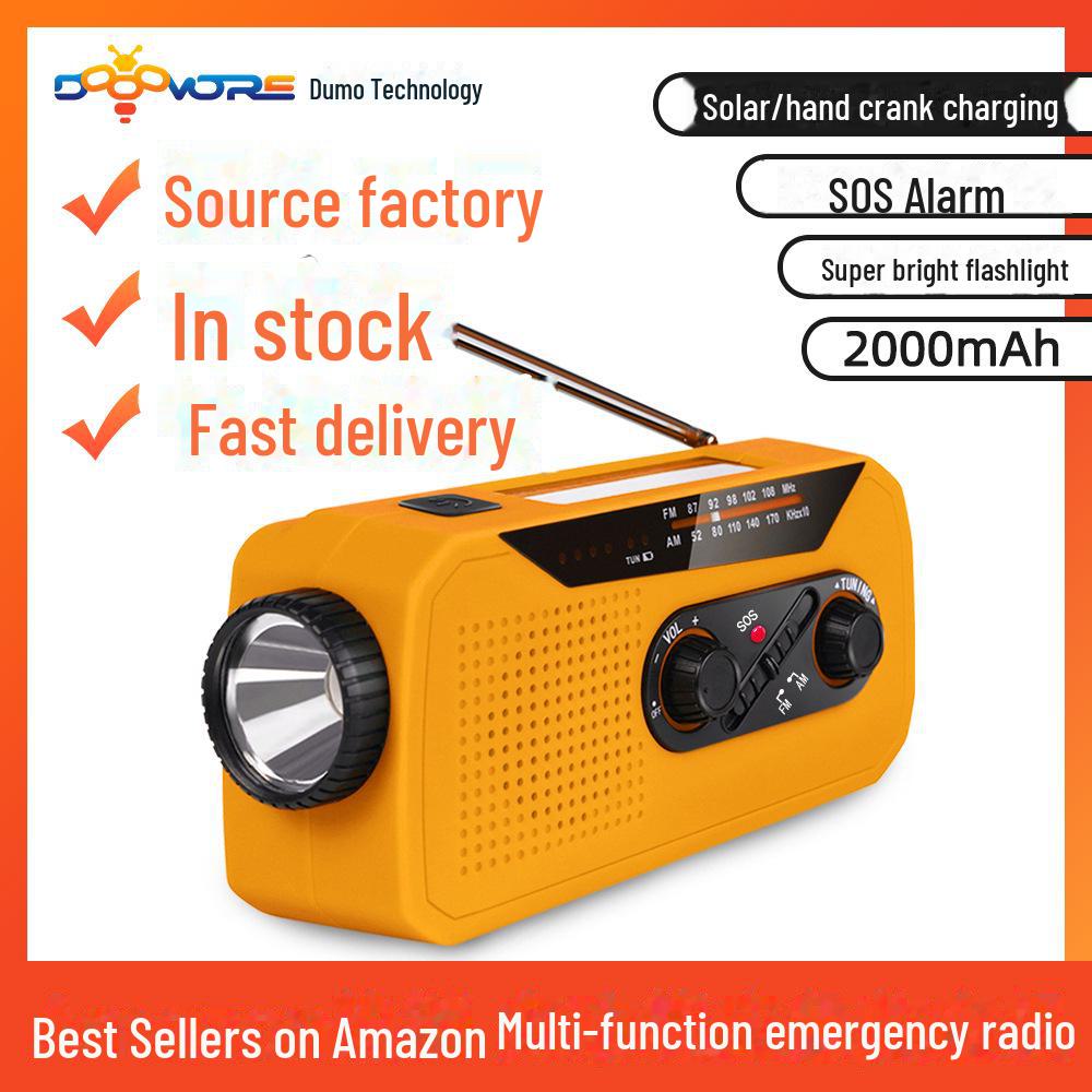 Аварийное зарядное устройство для телефона на солнечной батарее и спасательная радиостанция на открытом воздухе